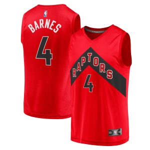 Fanatics Scottie Barnes Toronto Notable Raptors Youth Red Fast Break Replica Jersey Icon Edition Stand out from the crowd! Wear this eye - catching jersey.