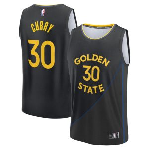 Fanatics Stephen Curry Golden State Charming Warriors Black Fast Break Replica Player Jersey Statement Edition Gift idea! Surprise a sports fan with this amazing jersey.