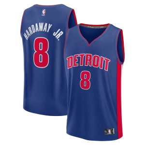 Fanatics Top - notch Tim Hardaway Jr. Detroit Pistons Blue Fast Break Replica Player Jersey Icon Edition Collectors