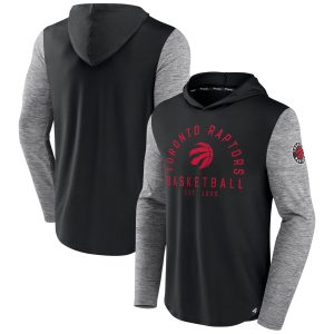 Fanatics Toronto Raptors Black/Heathered Fantastic Charcoal Deep Rotation Performance Pullover Hoodie Limited stock! Be quick and grab this must - have jersey to support your team.