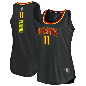 Fanatics Trae Young Top - notch Atlanta Hawks Women's Black Fast Break Tank Jersey Icon Edition Last chance! Grab this awesome jersey before it's gone for good.