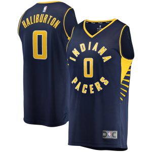 Fanatics Tyrese Haliburton Admirable Indiana Pacers Navy Fast Break Replica Jersey Icon Edition Show your dedication! Own this special jersey for your team.