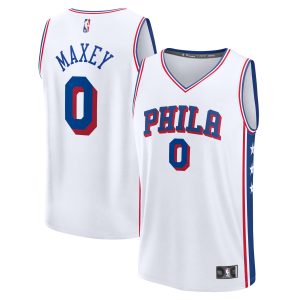 Fanatics Exceptional Tyrese Maxey Philadelphia 76ers White Fast Break Replica Player Jersey Association Edition Authentic look! Wear this genuine jersey.