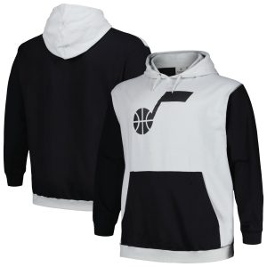 Fanatics Utah Jazz Black/Silver Big & Tall Primary Arctic Pullover Hoodie Gorgeous Collectors