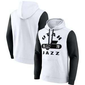 Fanatics Stylish Utah Jazz White/Black Attack Colorblock Pullover Hoodie Hurry! Exclusive offer. Get your hands on this outstanding jersey right away.