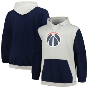 Fanatics Washington Wizards Navy/Silver Big & Tall Primary Arctic Premium - grade Pullover Hoodie New arrival! Check out this fresh and exciting jersey.