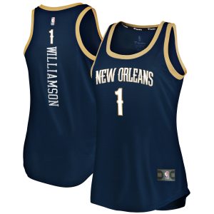 Fanatics Zion Williamson New Orleans Pelicans Women's Navy Fast Break Glamorous Team Tank Jersey Icon Edition Customizable! Personalize this great jersey.