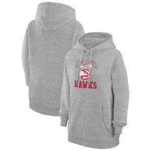 G III 4Her by Carl Banks Atlanta Hawks Women's Heather Gray Graphic Fleece Pullover Alluring Hoodie Last chance! Grab this awesome jersey before it's gone for good.