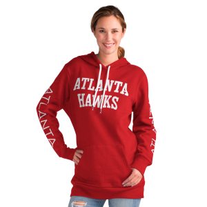 G III 4Her by Carl Marvelous Banks Atlanta Hawks Women's Red Base Coach Pullover Hoodie Retailers