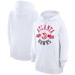 G Remarkable III 4Her by Carl Banks Atlanta Hawks Women's White City Pullover Hoodie Don't be left out! Get this stylish jersey and show your team pride.