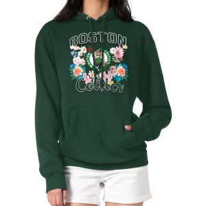 G III 4Her by Carl Exquisite Banks Boston Celtics Women's Green Flowers Team Logo Graphic Fleece Pullover Hoodie New arrival! Check out this fresh and exciting jersey.