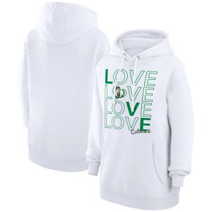 G III 4Her by Carl Banks Boston Celtics Women's White Basketball Love Fleece Pullover Magnificent Hoodie Last chance! Grab this awesome jersey before it's gone for good.
