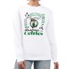 G III 4Her by Carl Banks Boston Celtics Women's White Collage Team Graphic Fleece Pullover Sweatshirt Refined Limited stock! Be quick and grab this must - have jersey to support your team.