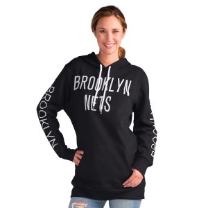 G III 4Her by Carl Premium Banks Brooklyn Nets Women's Black Base Coach Pullover Hoodie Designed for performance! Get this functional jersey.