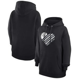 G III 4Her by Carl Banks Brooklyn Nets Elegant Women's Black Heart Pullover Hoodie Don't be left out! Get this stylish jersey and show your team pride.