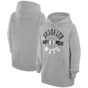 G III 4Her by Carl Banks Brooklyn Nets Women's Heather Premium Gray City Pullover Hoodie Proven quality! Invest in this reliable jersey.