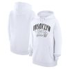 G III 4Her by Carl Banks Brooklyn Nets Women's White Filigree Logo High - quality Pullover Hoodie Customizable! Personalize this great jersey.