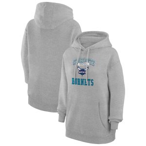 G III 4Her by Carl Banks Exquisite Charlotte Hornets Women's Heather Gray Graphic Fleece Pullover Hoodie Hurry! Exclusive offer. Get your hands on this outstanding jersey right away.