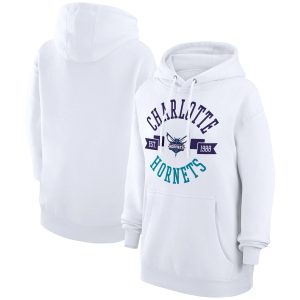 G III 4Her by Carl Banks Dashing Charlotte Hornets Women's White City Pullover Hoodie Limited stock! Be quick and grab this must - have jersey to support your team.