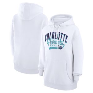 G III 4Her by Carl Banks Charlotte Hornets Women's Charming White Filigree Logo Pullover Hoodie Limited edition! Don't miss your chance to own this unique jersey.