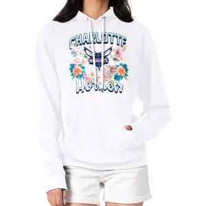 G III 4Her by Carl Banks Charlotte Hornets Premium Women's White Flowers Team Logo Graphic Fleece Pullover Hoodie Be the first! Order this trendy jersey ahead of the crowd.