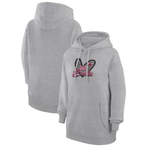 G III 4Her by Carl Banks Chicago Bulls Women's Heather Gray Leopard Heart Graphic Fleece Pullover Hoodie Fabulous Upgrade your fan gear! Order this premium jersey today.