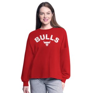 G III 4Her Fantastic by Carl Banks Chicago Bulls Women's Red Athletic Pullover Sweatshirt Limited stock! Be quick and grab this must - have jersey to support your team.