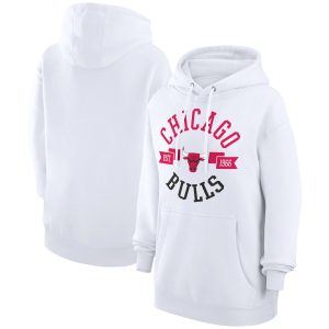 G III 4Her by Carl Banks Chicago Bulls Women's Charming White City Pullover Hoodie Retailers