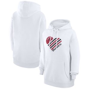 G III 4Her by Carl Banks Chicago Bulls Women's White Heart Pullover Hoodie Marvelous Perfect fit! Order this comfortable jersey.