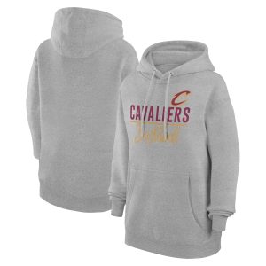 G III 4Her by Carl Banks Top - notch Cleveland Cavaliers Women's Heather Gray Graphics Fleece Pullover Hoodie Perfect fit! Order this comfortable jersey.