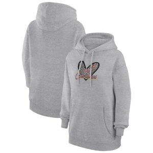 G III 4Her by Carl Banks Cleveland Cavaliers Women's Heather Gray Leopard Heart Graphic Fleece Pullover Distinguished Hoodie Authentic look! Wear this genuine jersey.