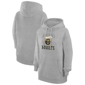 G III 4Her by Carl Banks Notable Denver Nuggets Women's Heather Gray Graphic Fleece Pullover Hoodie Unbeatable style! Get this stylish jersey now.