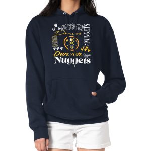 G III 4Her by Enchanting Carl Banks Denver Nuggets Women's Navy Collage Team Graphic Fleece Pullover Hoodie Best - selling! Order this popular jersey before it's out of stock.