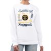 G III 4Her by Carl Banks Denver Nuggets Women's White Captivating Collage Team Graphic Fleece Pullover Sweatshirt Gift idea! Surprise a sports fan with this amazing jersey.