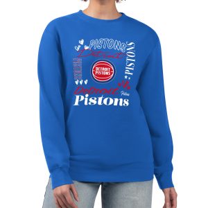 G III 4Her by Carl Banks Detroit Pistons Women's Blue Collage Team Superior Graphic Fleece Pullover Sweatshirt For a short time only! Don't miss out on this fantastic jersey.