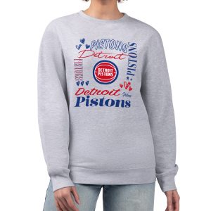 G III 4Her by Carl Banks Detroit Superb Pistons Women's Heather Gray Collage Team Graphic Fleece Pullover Sweatshirt Be a part of the action! Get this game - ready jersey.