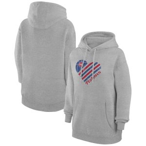 G Unique III 4Her by Carl Banks Detroit Pistons Women's Heather Gray Heart Pullover Hoodie Time - sensitive! Order now before the deal expires.