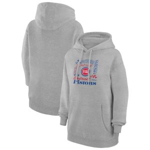 G III 4Her by Carl Captivating Banks Detroit Pistons Women's Heather Gray Team Collage Graphic Fleece Pullover Hoodie Limited edition! Don't miss your chance to own this unique jersey.