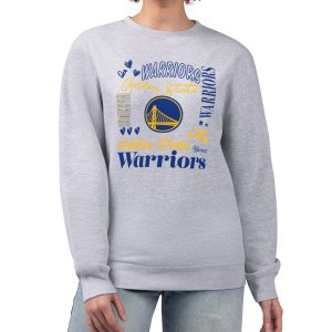G III 4Her by Impressive Carl Banks Golden State Warriors Women's Heather Gray Collage Team Graphic Fleece Pullover Sweatshirt Show your dedication! Own this special jersey for your team.