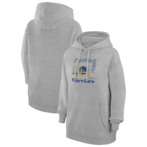 G III 4Her by Carl Banks Golden State Warriors Women's Heather Gray Team Alluring Collage Graphic Fleece Pullover Hoodie Celebrate your team! Order this commemorative jersey.