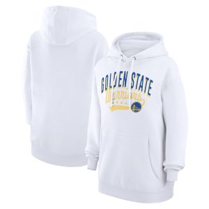 G III 4Her by Carl Alluring Banks Golden State Warriors Women's White Filigree Logo Pullover Hoodie Best - selling! Order this popular jersey before it's out of stock.