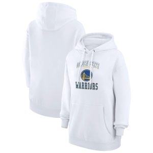 G III Classy 4Her by Carl Banks Golden State Warriors Women's White Graphic Fleece Pullover Hoodie Limited stock! Be quick and grab this must - have jersey to support your team.