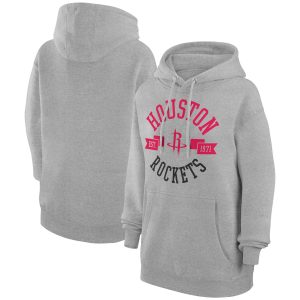 G III 4Her by Carl Banks Houston Rockets Women's Heather Admirable Gray City Pullover Hoodie Limited stock! Be quick and grab this must - have jersey to support your team.