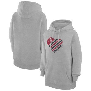 G III 4Her by Carl Banks Houston Rockets Women's Distinguished Heather Gray Heart Pullover Hoodie Exclusive design! Own a jersey like no other.