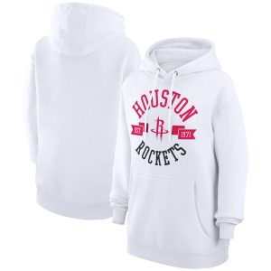 G III 4Her by Carl Banks Houston Notable Rockets Women's White City Pullover Hoodie Proven quality! Invest in this reliable jersey.