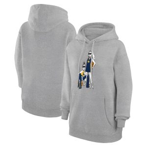 G Luxurious III 4Her by Carl Banks Indiana Pacers Women's Heather Gray Basketball Girls Fleece Pullover Hoodie Collectors