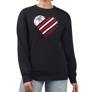 G III 4Her by Carl Banks Distinguished LA Clippers Women's Black Heart Graphic Fleece Pullover Sweatshirt Time - sensitive! Order now before the deal expires.