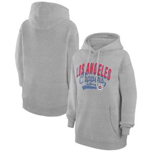 G Stunning III 4Her by Carl Banks LA Clippers Women's Heather Gray Filigree Logo Pullover Hoodie Upgrade your fan gear! Order this premium jersey today.