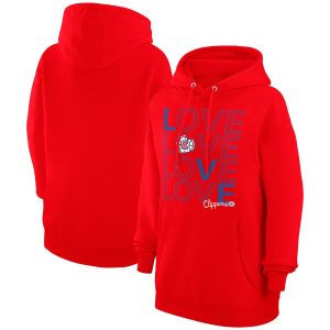 G III 4Her by Carl Dashing Banks LA Clippers Women's Red Basketball Love Fleece Pullover Hoodie Celebrate your team! Order this commemorative jersey.