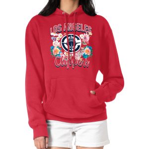 G III 4Her by Carl Banks LA Clippers Women's Red Glamorous Flowers Team Logo Graphic Fleece Pullover Hoodie Stand out from the crowd! Wear this eye - catching jersey.